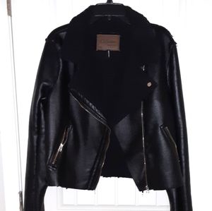 Black leather jacket